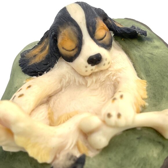 Aynsley MasterCraft Sleeping Hat Spaniel Puppy Dog Figurine UK England Vintage - Picture 3 of 9